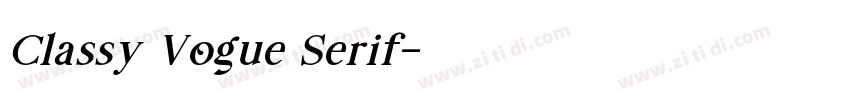 Classy Vogue Serif字体转换